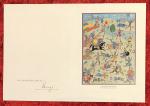 Carte de voeux Tintin 1977 Zileheroum signé Hergé
