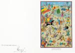 Carte de voeux Tintin 1977 Zileheroum signé Hergé