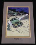 Sérigraphie Franquin Spirou Fantasio jeep Willys