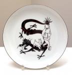 AXIS Tintin assiette dessert porcelaine Lotus Bleu