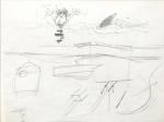 Franquin crayonné original étude à la mer