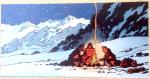Carte de voeux Tintin Tibet (Studio) 1985 TCHANG
