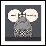  Geluck Le Chat hommage : Merci Vasarely