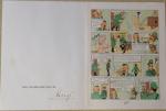 Carte de voeux Tintin Picaros 22bis 1978 signé Her