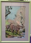 Franquin Marsupilami Sérigraphie éléphants champak