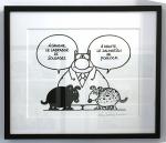 Geluck Le Chat hommage : Chiens Pollock Soulages